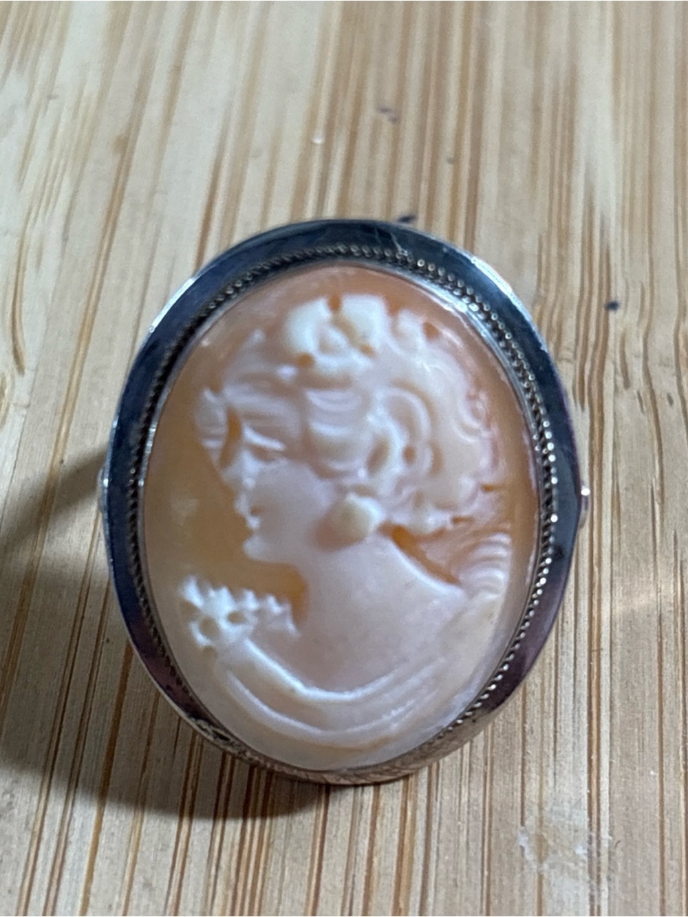 Antique 14kt Gold Cameo Ring sz 8 Italy